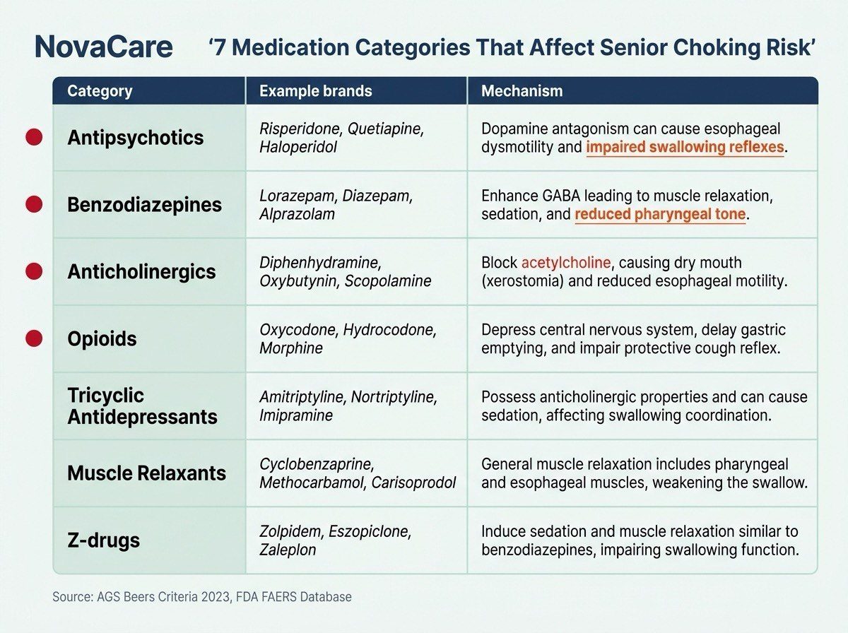 7 Medication Categories That Affect Senior Choking Risk