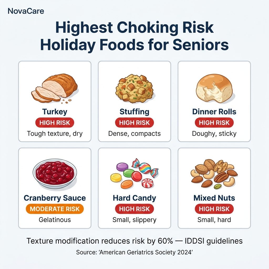 Highest Choking Risk Holiday Foods for Seniors