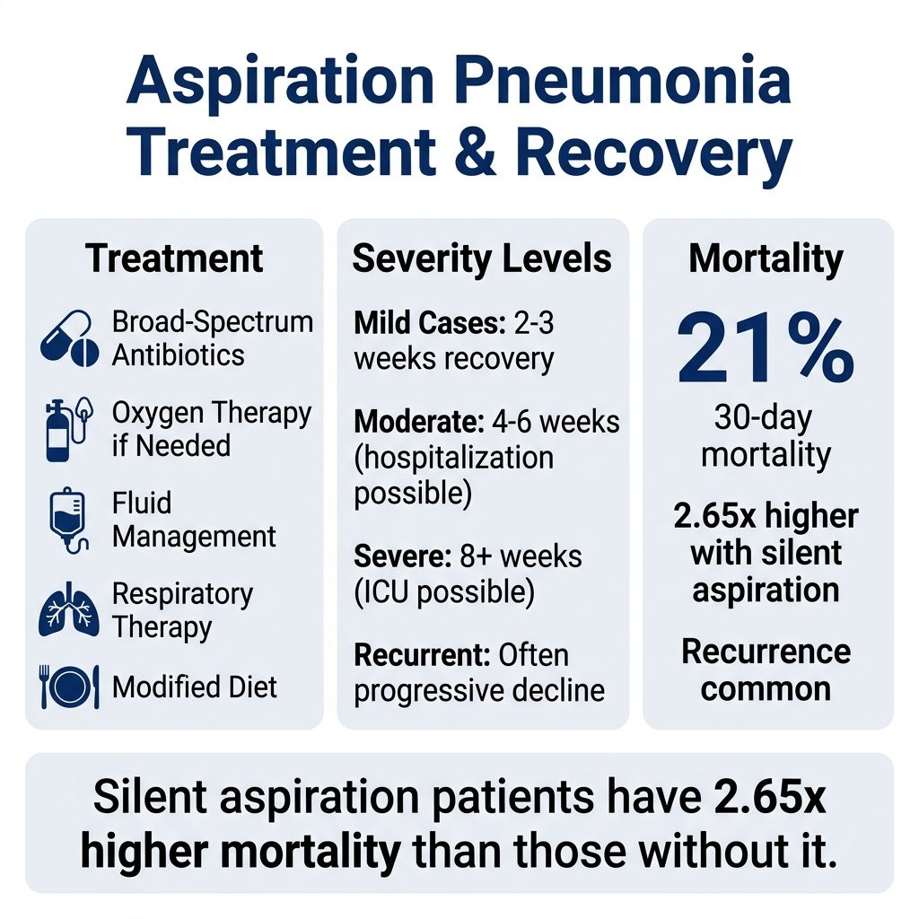 Aspiration Pneumonia Treatment & Recovery infographic